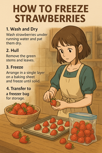 how to freeze strawberries