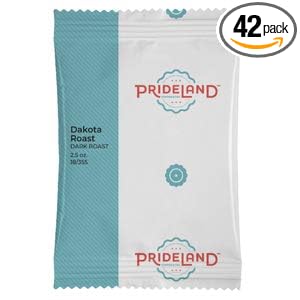 Prideland Dakota Roast Ground Coffee 2.5 oz. Portion Size Bags (Bulk 42 Count) Dark Roast Ground Coffee Perfectly Portioned for a Great Pot of Coffee