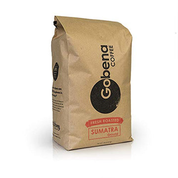 5lb Sumatra Mandheling Grade 1 Ground Fresh Roasted, Dark Roast, 100% Arabica Specialty Coffee, 80 ounces, 5 pounds, Bulk Coffee