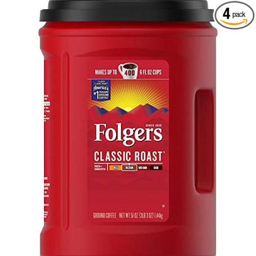 AMWU Folgers Classic Roast Ground Coffee (51 oz.)-set of 4