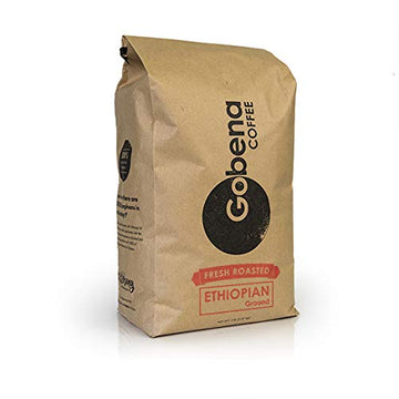 5lb Ethiopian Yirgacheffe Ground Coffee, Light Roast, 100% Arabica Specialty Coffee, 80 ounces, 5 pounds, Bulk Coffee