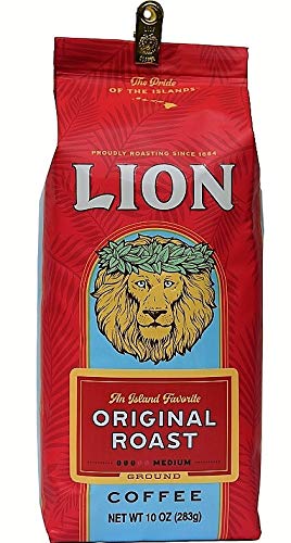 Lion Coffee, Original, Medium Roast, Ground, 10 Ounce Bag
