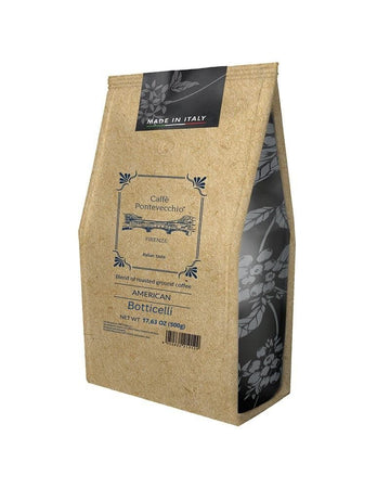 Caffè Pontevecchio Firenze, American Botticelli, Ground coffee, 17.64 oz, 1.1 lb, Medium roast, Florentine Masters (Botticelli), Made in Italy