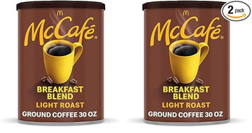 McCafe Breakfast Blend, Light Roast Ground Coffee, 30 oz Canister (Pack of 2)
