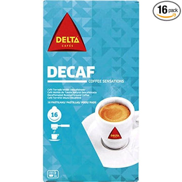 Delta Ground Roasted decaffeinated coffee pack 16 pack 112 g
