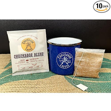 Chuckaboo Blend Steeped Coffee Bag – Single Serve Medium Dark Roast – Organic, Fair Trade, Clean Coffee – Mold-Free & Toxin-Free Sachet