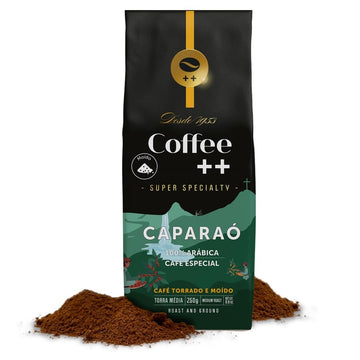 COFFEE PLUS Specialty Ground Coffee - Medium Roast & Intensity Fresh Coffee, Unique Aroma & Flavor, 100% Arabica, CAPARAÓ, 8.8 oz