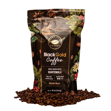 Black Gold – Organic Guatemalan Coffee, Single Origin, 100% Arabica, Medium Roast Whole Bean, Low Acid, Smooth, Chocolatey Flavor – 16 oz Bag