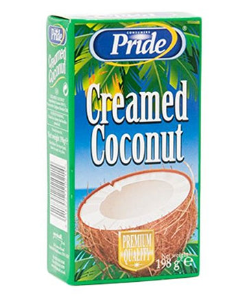 Pride Pure Creamed Coconut 198g Pack of 3