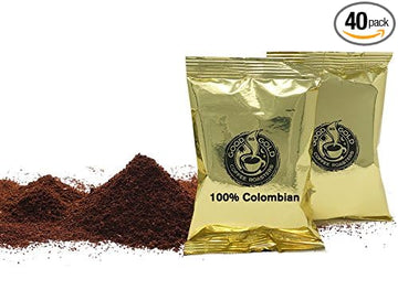 100% Colombian Coffee (40/2.25oz) Pre-measured Packs, Medium Roast