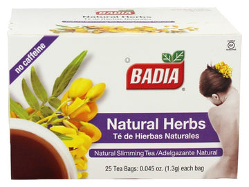CubanFoodMarket Badia Natural Herb Tea. Total individual tea bags, 25 Count (Pack of 4)