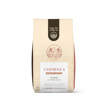 Buen Dia Coffee Co. Espresso Blend Ground Coffee, 10 Ounce - Certified Organic, Fairtrade Coffee