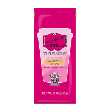 Marylou’s Coffee – Banana Nut Bread Flavored Ground Gourmet Coffee – 11 oz