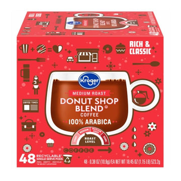Generic Donut Shop Blend Kroger Medium Roast Coffee 48 Pods