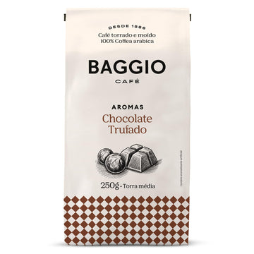 Baggio Café Ground Gourmet Coffee Flavored Truffled Chocolate - Medium Roast 8.8 oz