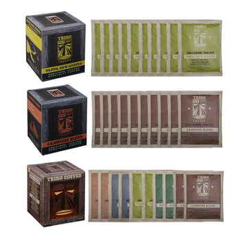 Tribo Coffee Single-Serve Portable Pour Over Drip Coffee | Medium-Dark Super Plus Bundle | 10 Servings per box (30 Servings)
