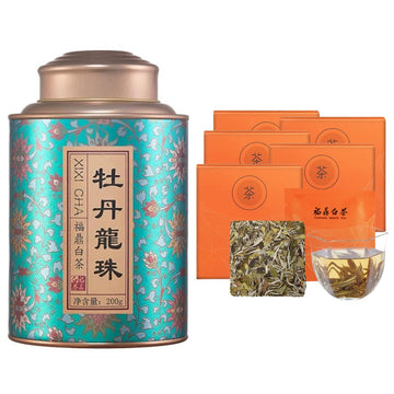 XIXICHA White Tea White Peony Gragon Pearl Tea 牡丹龙珠 & White Peony Tea King White Tea 牡丹王白茶