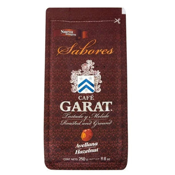 Cafe Garat Hazelnut Flavored Ground Coffee – Medium Roast, 100% Mexican Coffee, Rich & Smooth, 8.8 oz (250g)