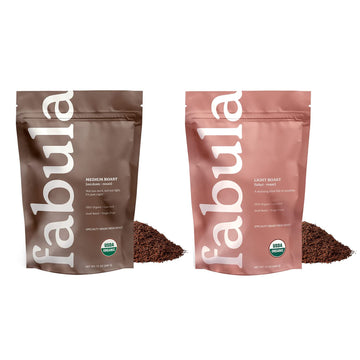 Fabula Organic Coffee Freshly Grounded - Medium and Light Roast - 2 Bag Bundle