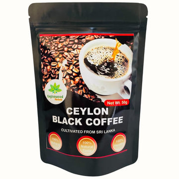 Ceylon Black Coffee 50g Packet, Organic and Premium Quality, Medium Roasted Bold & Smooth | Rich Aroma & Full-Bodied Flavor | Natural Energy Boost | Perfect for Hot & Iced Coffee