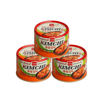 Korean Stir Fried Kimchi, Authentic Canned Napa Cabbage Original Tasteful Stir-Fry Kim Chi, Vegan Gluten Free No Preservatives - 5.64 oz/can (3 Count)