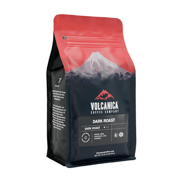 Volcanica Coffee, Dark Roast Coffee, Ground, Fresh Roasted, 16-ounce