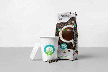 Hemp Coffee 100% Colombian Coffee Blend With Pure Hemp (100% Natural Hemp). Ground Coffee, Artizan Coffee Roasters, DARK ROAST (HEMP Coffee, 12 Ounce)
