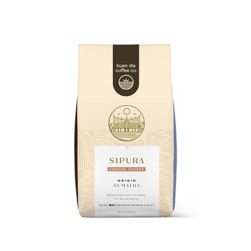Buen Dia Coffee Co. Sumatran Ground Coffee, 10 Ounce - Certified Organic, Fairtrade Coffee