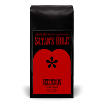 Satan’s Hole Beelzebean Dark Roast Coffee, Under-World's BEST Coffee, Fair Trade, Organic, 16 Ounce, Ground for Drip, Devilishly Delicious, Unscrupulously Dark, Wake the Hell up!