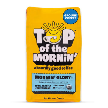 Top of the Mornin’ Ground Coffee by JackSepticEye, Ethically Sourced Organic Specialty Grade Coffee with hints of Berry and Citrus (12 Ounce, Mornin' Glory)