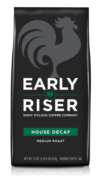 Eight O'Clock Coffee Early Riser House Decaf Ground Coffee, 1.4 Pound (Pack of 1)