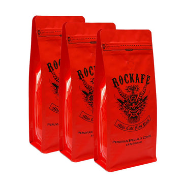 Rockafe Diablada Edition - 8.8 oz Bag of Peruvian Specialty Coffee - By Iky Store (Red Caturra and Bourbon) (1)