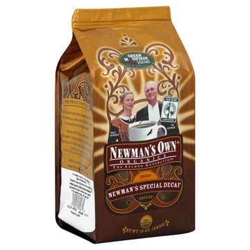 Newman's Own Organic Special Decaf Ground Coffee, 10-Ounce Bag (Pack of 6)