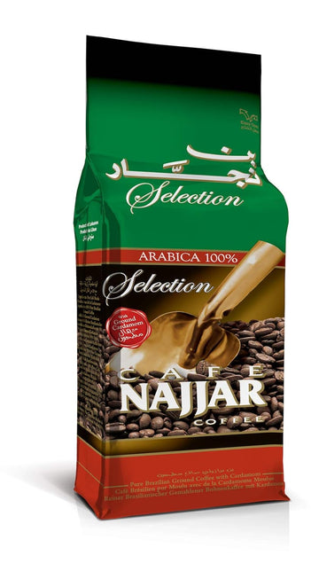Café Najjar, Turkish Coffee with Cardamom, 450 Gr, 100% Arabica Coffee Beans, Ground Coffee, Dark Roast, Lebanese Coffee, Arabic Coffee, Coffee Beverages, Works with Turkish Coffee Machine. (1)