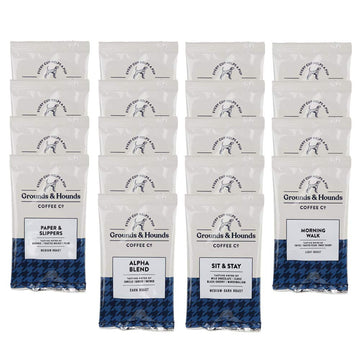Grounds & Hounds Organic Coffee Variety Pack - 18 x 2.5oz Grounds, Popular Blends