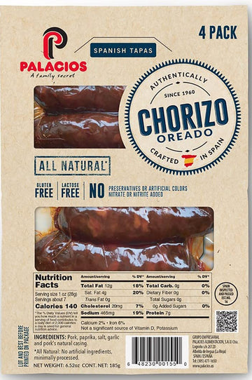 Palacios, Chorizo, Spain, 6.5 Ounce