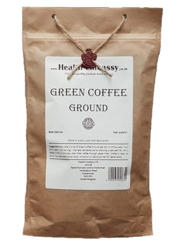 Health Embassy Green Coffee Bean Ground | 100% Natural (225g)