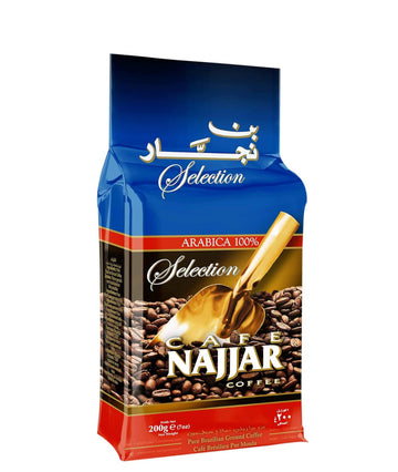 Café Najjar, Turkish Coffee, 100% Arabica Coffee Beans, Ground Coffee, Dark Roast, Lebanese Coffee, Arabic Coffee, Coffee Beverages, Works with Turkish Coffee Machine. (1, 0.45 Pound)
