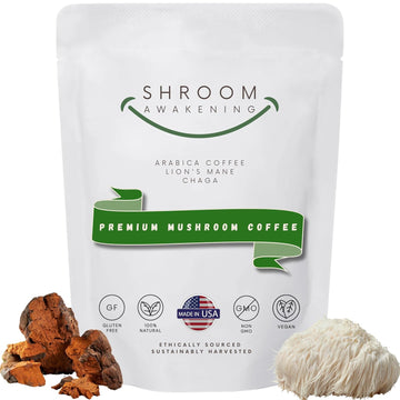 Stop Wasting Mornings Feeling Tired | Mushroom Coffee with Lion’s Mane & Chaga for Long-Lasting Energy, Focus & Wellness | Natural & Jitter-Free | 4oz