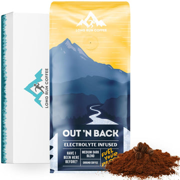 Long Run Coffee – Hydrating Coffee with Electrolytes – All Natrual Energy + Hydration + Recovery for Athletes – Stomach Friendly Electrolyte Coffee for Runners (1 lb, Medium-Dark Roast)
