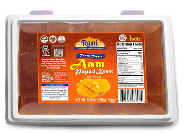 Rani Aam Papad (Mango Fruit Snack) 5.25oz (150g) ~ All Natural | Vegan | Gluten Friendly | Kosher | Indian Origin & Taste