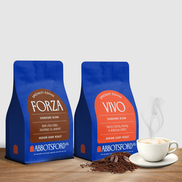 Vivo Ground Coffee, Signature Blend Medium Light Roast Coffee, Forza Ground Coffee, Medium Dark Roast Ground Coffee