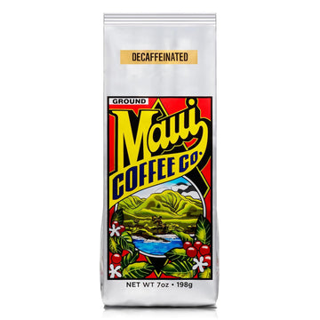 Maui Coffee Company, Decaffeinated Coffee, Ground (7 oz. Bag) - All the Flavor Special Blend Decaffeinated Ground Coffee Dark Roasted on Maui, Hawaii for Drip Brew