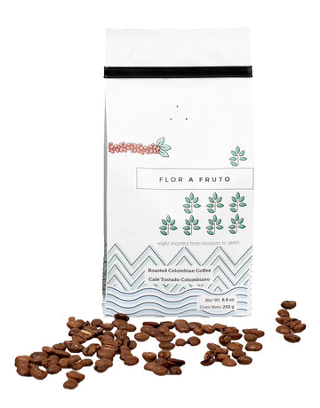 Flor a Fruto, Colombian Premium Ground Roasted Coffee | Cultivated in High Altitude Mountains | 250 gram Bag