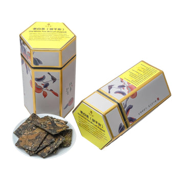 Hongzhengchun Old White Tea (Biscuit shaped) Chinese Health Tea Natural Organic Tea Bag-5.29 oz (150g) Reusable Sealed Canned Portable, Lower Caffeine Alternative to Coffee