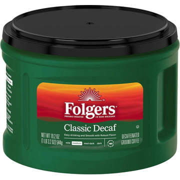 Folgers Classic Decaf Medium Roast Ground Coffee, 19.2 Ounces