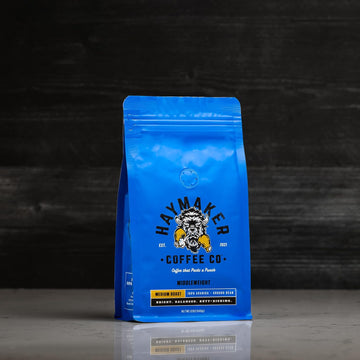 Haymaker Coffee, Medium Roast with Well-Rounded Flavor, Ground, 12 Ounce, Roasted in USA