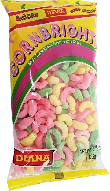 Prodiana Corn Brigths 4.76 oz - Elotitos Cubiertos de Vainilla de Colores (Pack of 6)