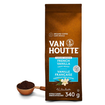 Van Houtte French Vanilla Light Ground Coffee, 340g/12oz., (Imported from Canada)