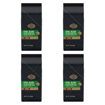 Private Selection Kona Blend Medium Roast Ground Coffee 12 oz (Pack of 4)